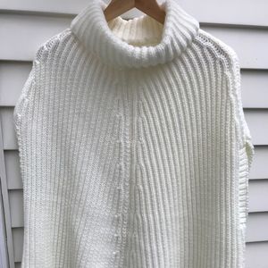 Turtle Neck Pancho Sweater